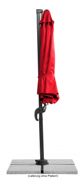 Schneider SET Ampelschirm Rhodos Junior 300cm + Ständer + Hülle, rot